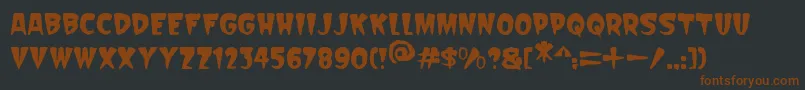 Шрифт Scarify Italic – коричневые шрифты на чёрном фоне