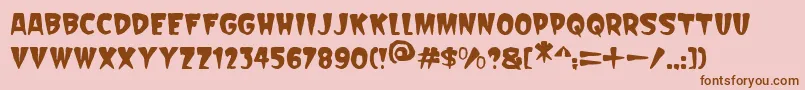 Scarify Italic-Schriftart – Braune Schriften auf rosa Hintergrund