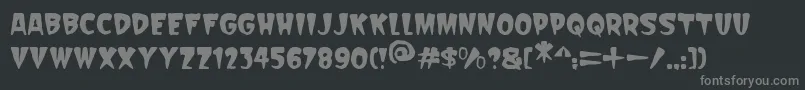 フォントScarify Italic – 黒い背景に灰色の文字