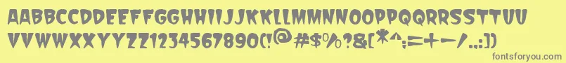 Scarify Italic-Schriftart – Graue Schriften auf gelbem Hintergrund