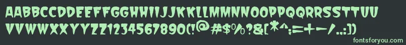 フォントScarify Italic – 黒い背景に緑の文字