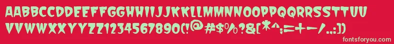 Scarify Italic Font – Green Fonts on Red Background