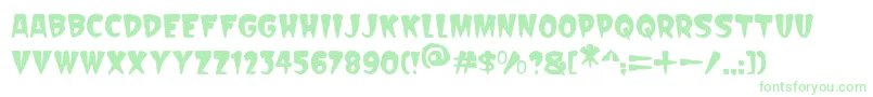 Шрифт Scarify Italic – зелёные шрифты на белом фоне