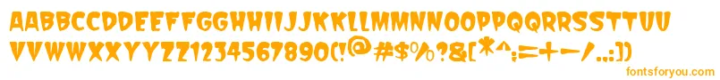 Scarify Italic Font – Orange Fonts on White Background