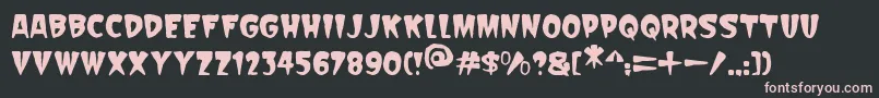 フォントScarify Italic – 黒い背景にピンクのフォント