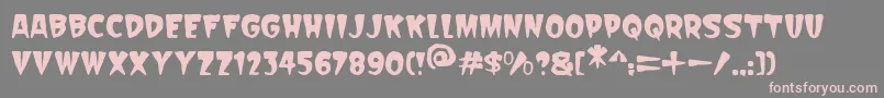 Czcionka Scarify Italic – różowe czcionki na szarym tle