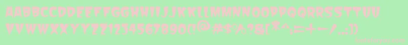 Scarify Italic-fontti – vaaleanpunaiset fontit vihreällä taustalla