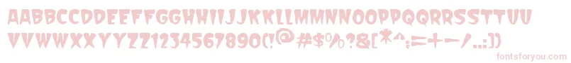 フォントScarify Italic – 白い背景にピンクのフォント