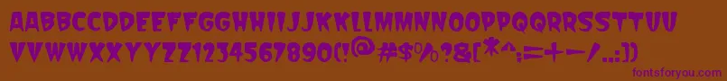 Шрифт Scarify Italic – фиолетовые шрифты на коричневом фоне