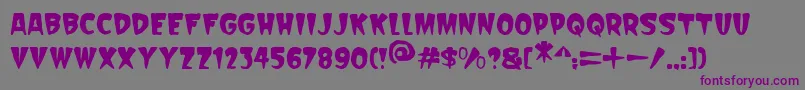 フォントScarify Italic – 紫色のフォント、灰色の背景