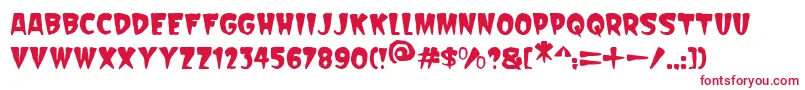 Шрифт Scarify Italic – красные шрифты на белом фоне