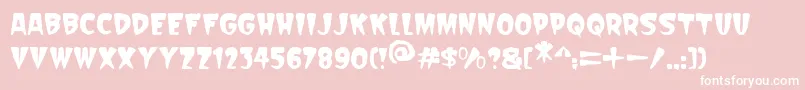フォントScarify Italic – ピンクの背景に白い文字