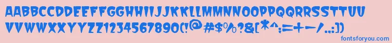 Scarify Italic Font – Blue Fonts on Pink Background