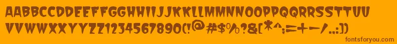Scarify Italic Font – Brown Fonts on Orange Background