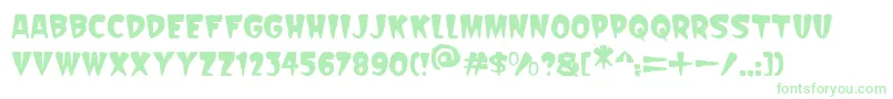 Scarify Italic Font – Green Fonts on White Background