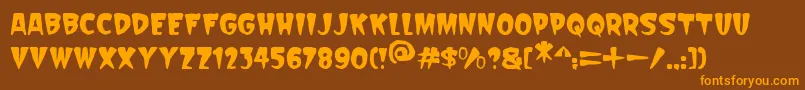 Scarify Italic Font – Orange Fonts on Brown Background