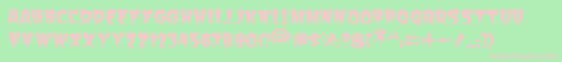 Scarify Italic Font – Pink Fonts on Green Background