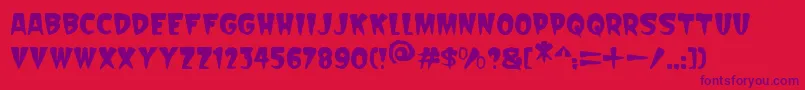 Czcionka Scarify Italic – fioletowe czcionki na czerwonym tle