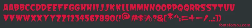 Scarify Italic-fontti – punaiset fontit mustalla taustalla