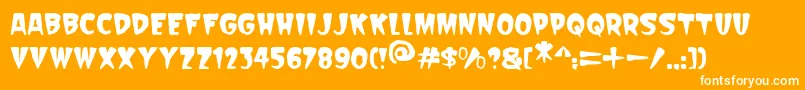Scarify Italic Font – White Fonts on Orange Background