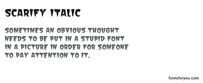 Review of the Scarify Italic (139722) Font