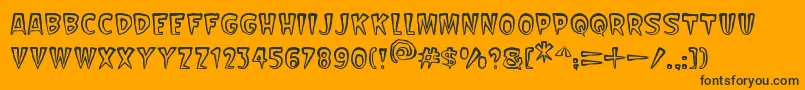 Scarify Font – Black Fonts on Orange Background