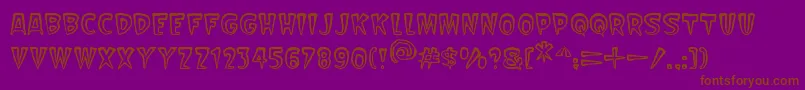 Scarify-Schriftart – Braune Schriften auf violettem Hintergrund