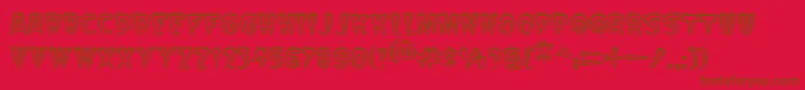 Scarify Font – Brown Fonts on Red Background