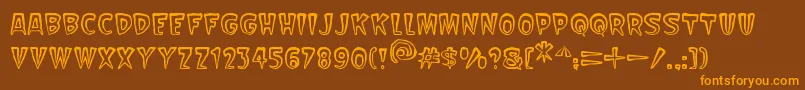 Scarify Font – Orange Fonts on Brown Background