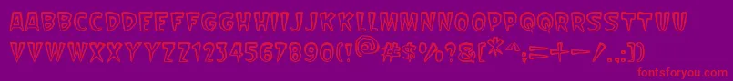 Scarify Font – Red Fonts on Purple Background