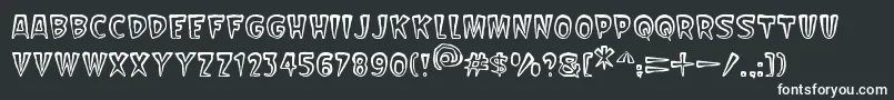 Шрифт Scarify – белые шрифты на чёрном фоне