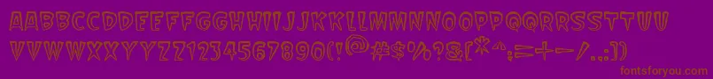 Scarify Font – Brown Fonts on Purple Background