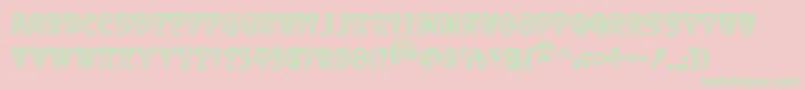 Scarify Font – Green Fonts on Pink Background