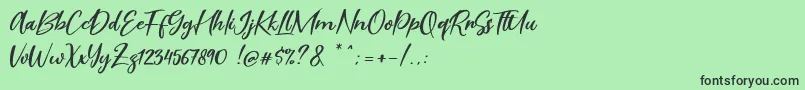 Scarlet Pen Font – Black Fonts on Green Background
