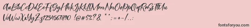 Scarlet Pen Font – Black Fonts on Pink Background