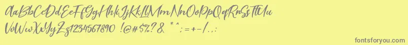 Scarlet Pen Font – Gray Fonts on Yellow Background