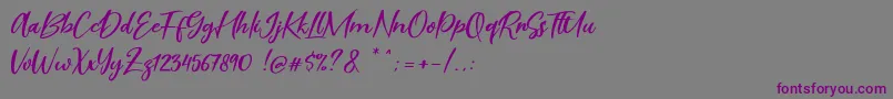 Scarlet Pen Font – Purple Fonts on Gray Background
