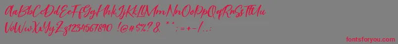 Scarlet Pen Font – Red Fonts on Gray Background