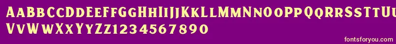 Scarlett Display Font – Yellow Fonts on Purple Background