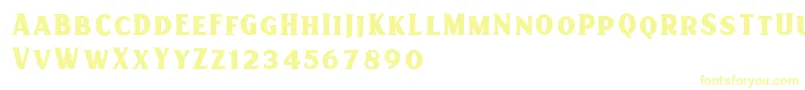 Шрифт Scarlett Display – жёлтые шрифты на белом фоне