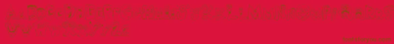 SCARM    Font – Brown Fonts on Red Background