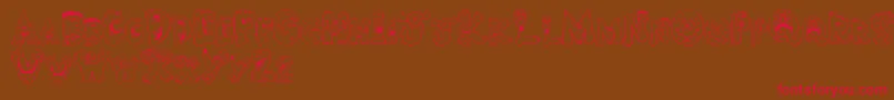 SCARM    Font – Red Fonts on Brown Background