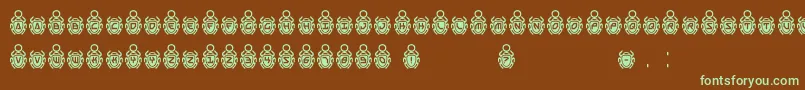 Czcionka SCARO – zielone czcionki na brązowym tle