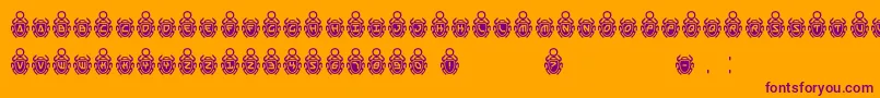 SCARO Font – Purple Fonts on Orange Background