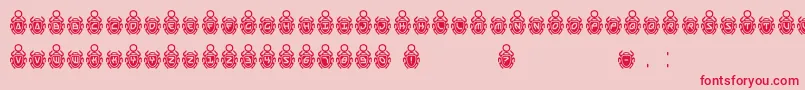 SCARO Font – Red Fonts on Pink Background