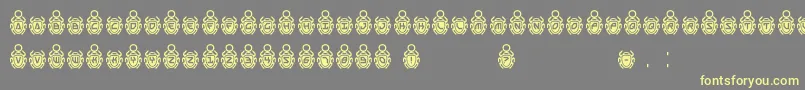 SCARO-fontti – keltaiset fontit harmaalla taustalla
