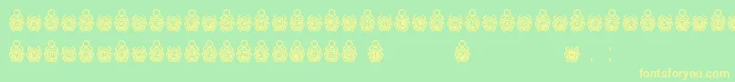 SCARO Font – Yellow Fonts on Green Background