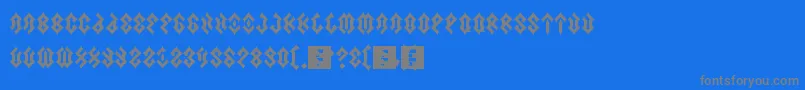 Scars Font – Gray Fonts on Blue Background
