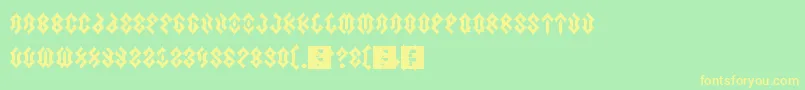 Scars Font – Yellow Fonts on Green Background