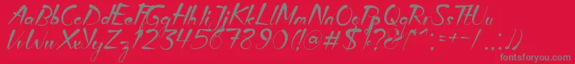 ScaryNight Font – Gray Fonts on Red Background